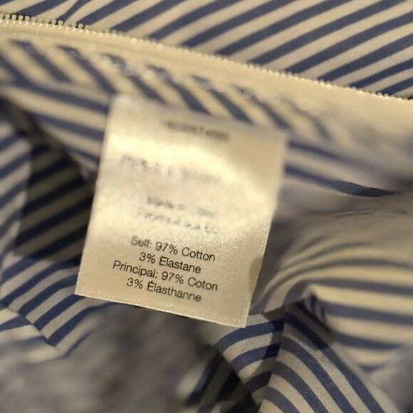 Veronica Beard Size 4 One Shoulder Blue/White Stripe Top Great Cond. Non Smoking - Picture 11 of 16